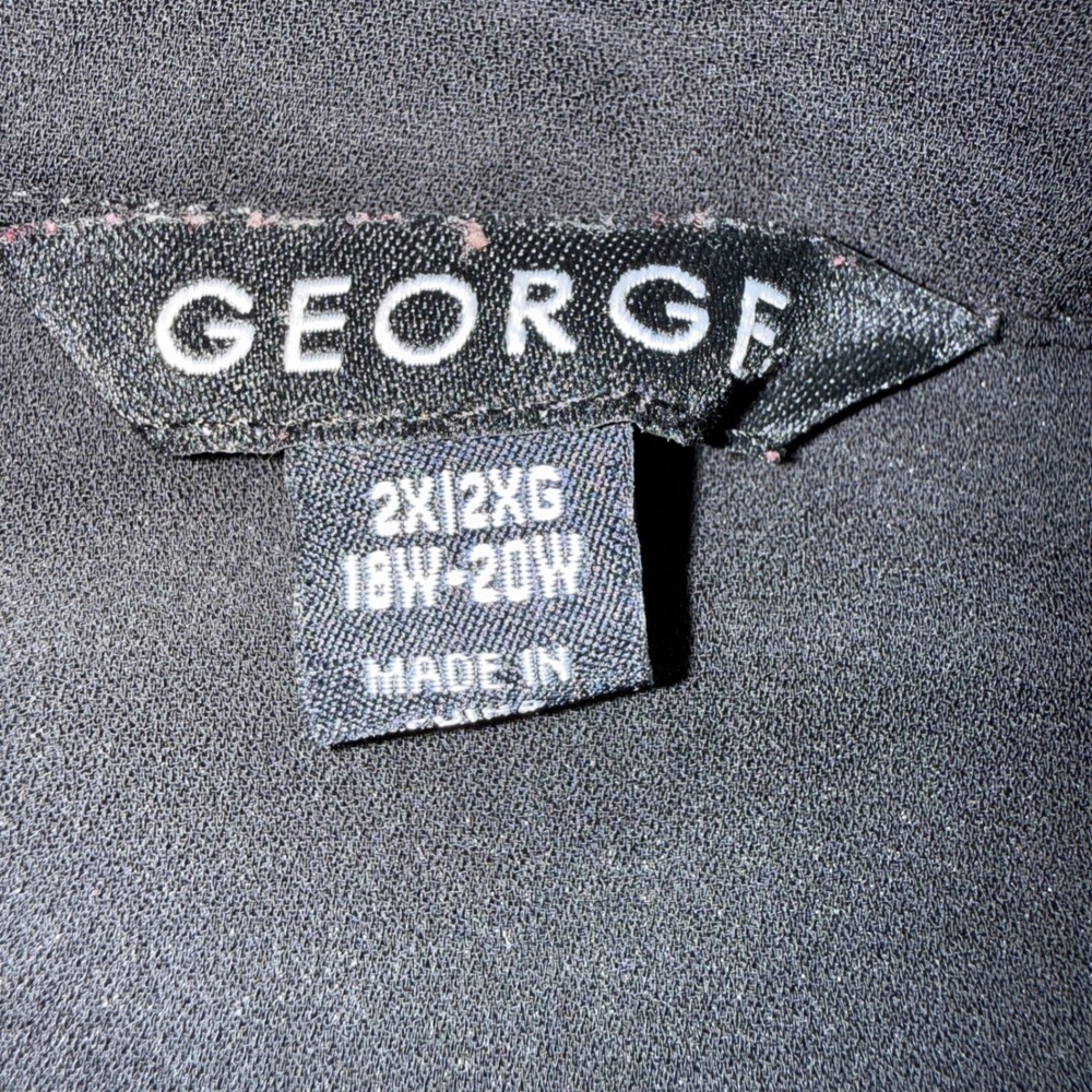 George Womens Fairy Grunge Whimsigoth Sheer Studded Button Top Size 2X *SMOKER* - Picture 5 of 5